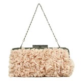 Evening Bag - Ruffled – Champagne - BG-7447CP Evening Bag - Ruffled – Champagne - BG-7447CP